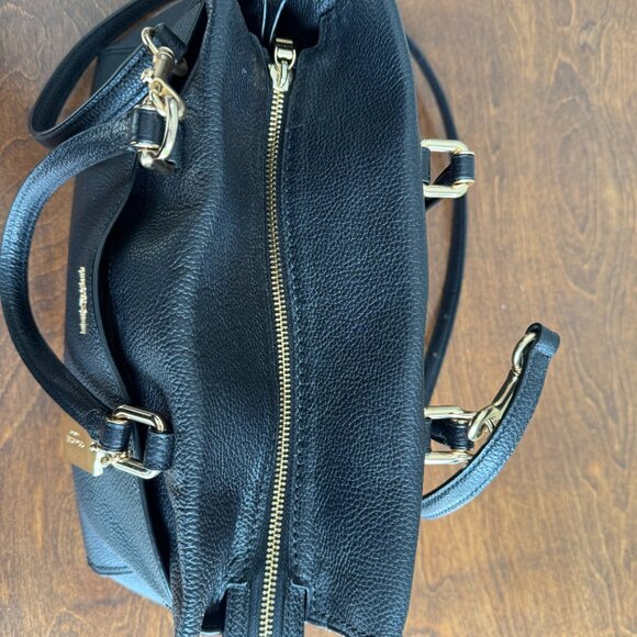 Coach Black Leather Fulton Satchel - Picture 9 of 12
